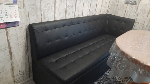 Кухонный диван Бриз левый бирюзовый велюр фото покупателя 2